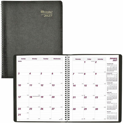 Dominion Blueline Brownline Monthly Planner, REDCB1262BLK