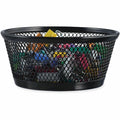 Universal Jumbo Mesh Storage Dish, 4.38" Diameter x 2"h, Black, UNV20014