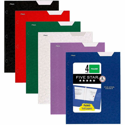 ACCO Mead Pocket Folder, Assorted, 6 / Pack — view 1