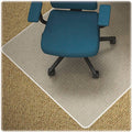 Lorell Wide Lip Low-pile Chairmat, Clear, LLR82820