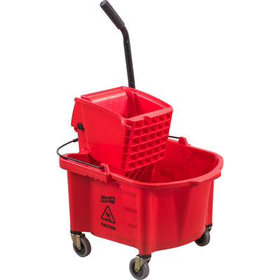 Genuine Joe Splash Shield Mop Bucket/Wringer, Red, GJO18800