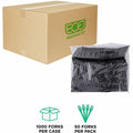 Eco-Products 6" Recycled Polystyrene Forks, Black, 20 / Carton, ECOEP-S112