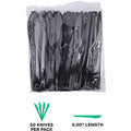 Eco-Products 6" Recycled Polystyrene Knives, Black, 20 / Carton, ECOEPS111