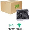 Eco-Products 6" Recycled Polystyrene Spoons, Black, 20 / Carton, ECOEPS113