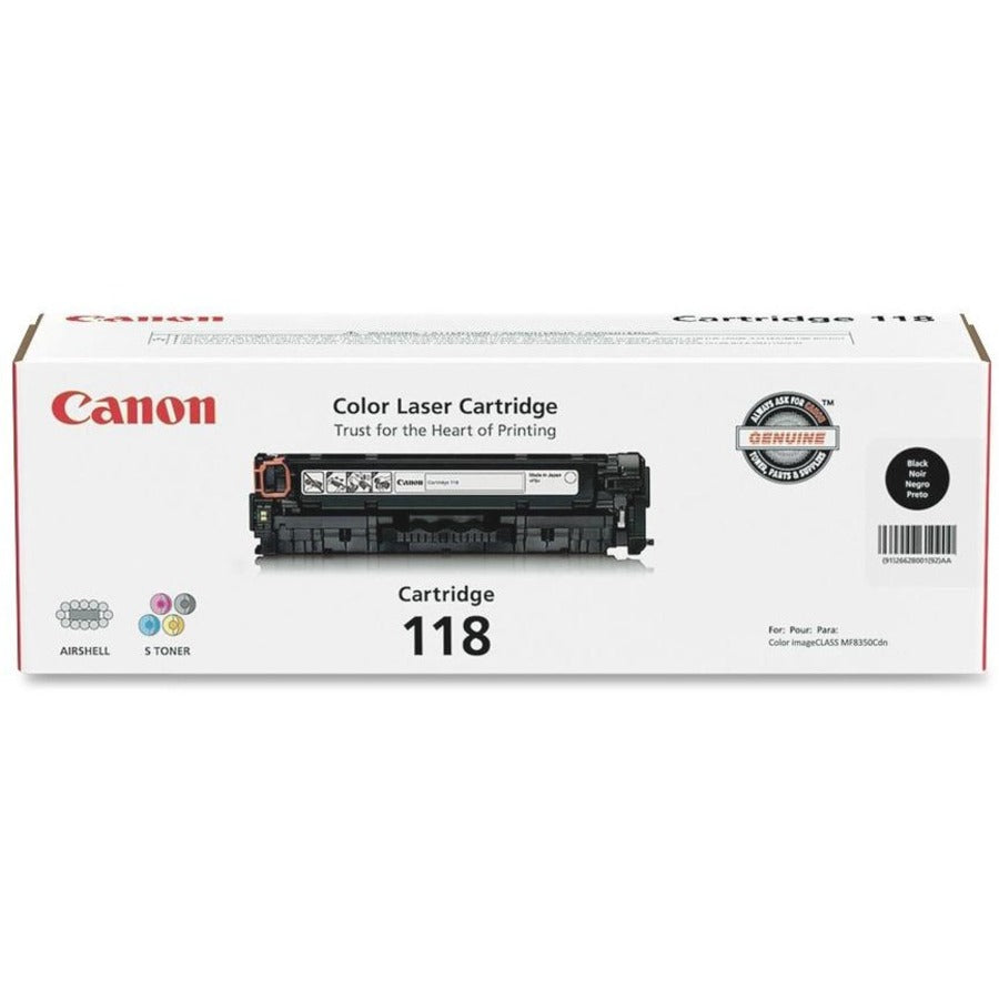 Canon Cartridge118BK Twin Pack Toner Cartridge, 2 / Pack, CNMCRTDG118BKVP