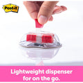 3M Post-it Flags in Desk Grip Dispenser, Red, 200 / Pack, MMM680HVRD