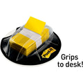 3M Post-it Flags in Desk Grip Dispenser, Yellow, 200 / Pack, MMM680HVYW