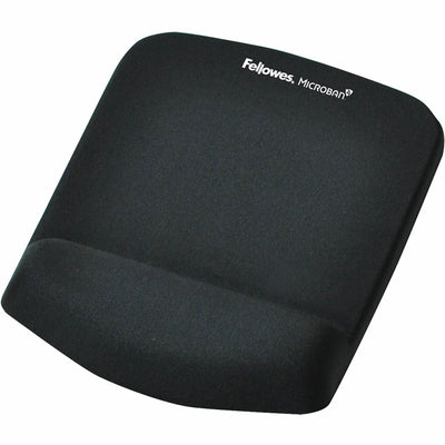Fellowes PlushTouch Microban Mouse Pad Wrist Rest, Black, FEL9252001