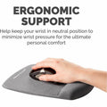 Fellowes PlushTouch Microban Mouse Pad Wrist Rest, Graphite, FEL9252201