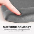 Fellowes PlushTouch Microban Mouse Pad Wrist Rest, Graphite, FEL9252201