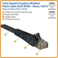 Eaton Tripp Lite series 100-ft. Cat6 Gigabit Snagless Molded Patch Cable (RJ45 M/M) - Black, TRPN201100BK