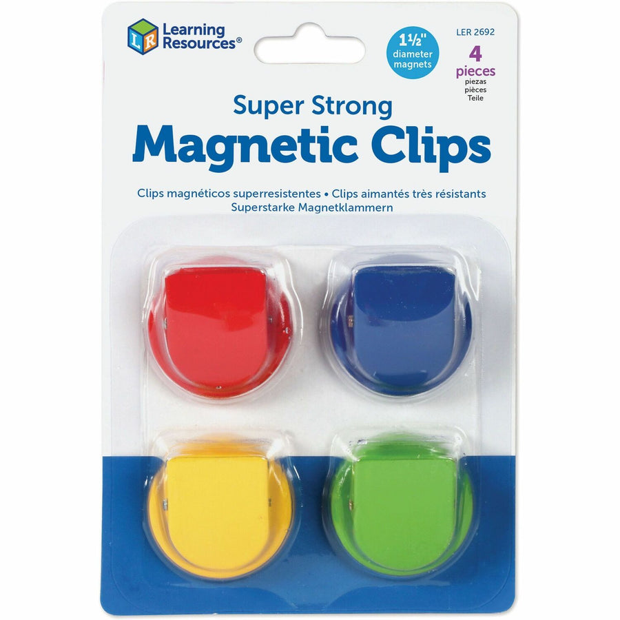 Learning Resources Super Strong Magnetic Clips Set, Assorted, 4 / Pack — view 1
