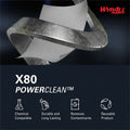 Kimberly-Clark Wypall PowerClean X80 Heavy Duty Cloths Extended Use Cloths - Quarter-fold, White, 1 Carton, KCC41026