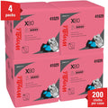 Kimberly-Clark Wypall PowerClean X80 Heavy Duty Cloths Extended Use Cloths - Quarter-fold, Red, 1 Carton, KCC41029