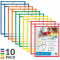 C-Line Reusable Dry Erase Pockets, Assorted Primary Colors, 9 x 12, 10/PK, 10 / Pack, CLI40610