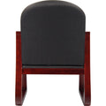 Norstar Office Boss Mahogany Frame Side Chair, Black, BOPB9570BK