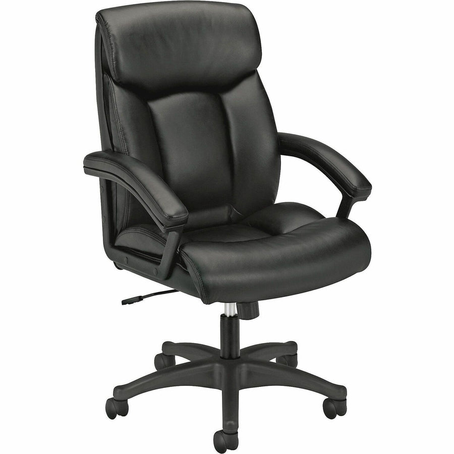 HON VL151 Executive High-Back Chair, 27" x 45.5", Black, Leather, BSXVL151SB11