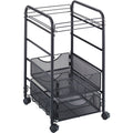 Safco Onyx Mesh Open File with Drawers, Black, SAF5215BL