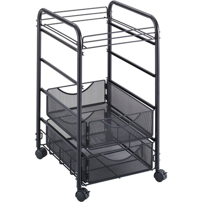Safco Onyx Mesh Open File with Drawers, Black, SAF5215BL