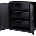 Lorell Fortress Series Storage Cabinet, Black, LLR41305