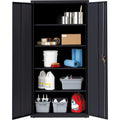 Lorell Fortress Series Storage Cabinet, Black, LLR41308