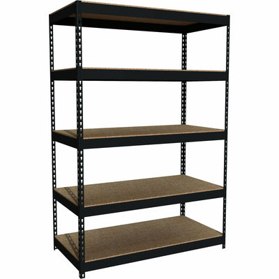 Lorell Fortress Riveted Shelving, Black, LLR60624