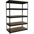 Lorell Fortress Riveted Shelving, Black, LLR60624