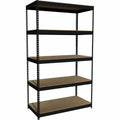 Lorell Fortress Riveted Shelving, Black, LLR60648
