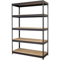 Lorell Fortress Riveted Shelving, Black, LLR61622
