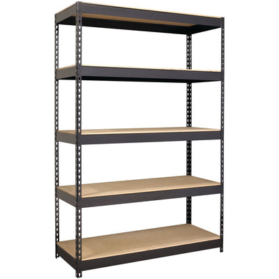 Lorell Fortress Riveted Shelving, Black, LLR61622