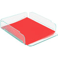 Lorell Single Stacking Document Tray, Green, LLR80654