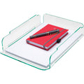Lorell Single Stacking Document Tray, Green, LLR80654