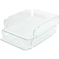 Lorell Stacking Document Trays, Green, 2 / Set, LLR80655