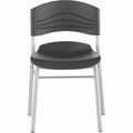 Iceberg CafeWorks Cafe Chairs - 2/CT, Graphite, 2 / Carton, ICE64517