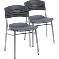 Iceberg CafeWorks Cafe Chairs - 2/CT, Graphite, 2 / Carton, ICE64517