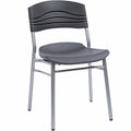 Iceberg CafeWorks Cafe Chairs - 2/CT, Graphite, 2 / Carton, ICE64517