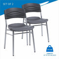 Iceberg CafeWorks Cafe Chairs - 2/CT, Graphite, 2 / Carton, ICE64517