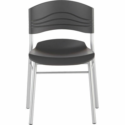 Iceberg CafeWorks Cafe Chairs - 2/CT, Graphite, 2 / Carton, ICE64517