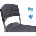 Iceberg CafeWorks Cafe Chairs - 2/CT, Graphite, 2 / Carton, ICE64517