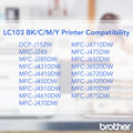 Brother Innobella LC1033PKS Original High Yield Inkjet Ink Cartridge - Tri-pack - Cyan, Magenta, Yellow - 3 / Pack, BRTLC1033PKS