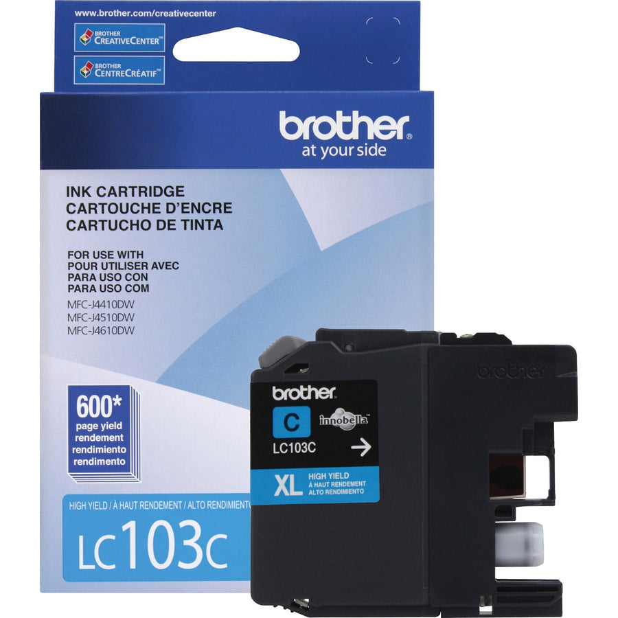 Brother Innobella Original High Yield Inkjet Ink Cartridge - Cyan -, /PK 5PK/BX 4BX/CT — view 1