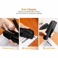 Amax Bostitch Epic Antimicrobial Office Stapler, Black, BOSB777BLK