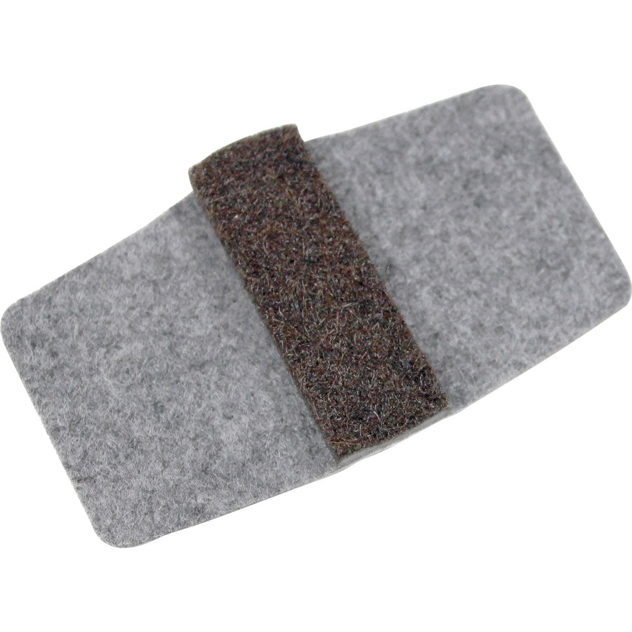 Lorell Wraparound Floor Savers, Gray, Vinyl, Self-stick, 16 / Pack, LLR49319
