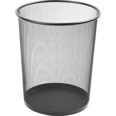 Lorell Mesh Waste Bin, Black, 4.70 gal, LLR52770