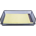 Lorell Side-loading Mesh Document Tray, Black, 1 Set, LLR84154