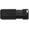 Verbatim America PinStripe USB Flash Drive, Black, VER49062