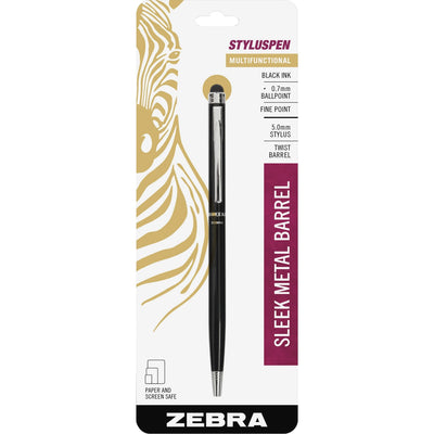 Zebra Pen Zebra Multifunctional Stylus Pen, Black, ZEB33111