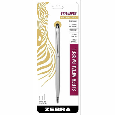 Zebra Pen Stylus Twist Ballpoint Pen Combo, Silver, 1, ZEB33161