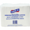 Genuine Joe Quad-fold Square Beverage Napkins, White, 8 / Carton, GJO11252