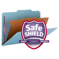 Nature Saver 2/5 Tab Cut Legal Recycled Classification Folder, Blue, 8 1/2" Width x 14" Length, 10 / Box, NATSP17219